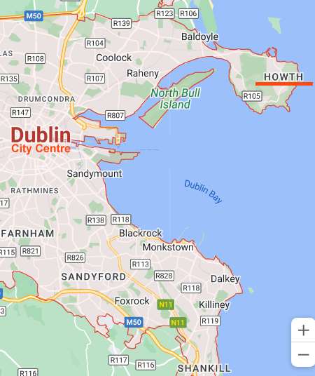 Dublin Map - Howth